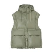 Gewatteerd vest in polyamide Jil Sander , Green , Dames