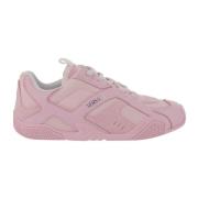 Roze Leren Veterschoenen Versace , Pink , Dames