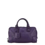 Pre-owned Leather handbags Loewe Pre-owned , Purple , Dames