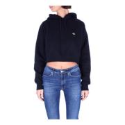 Zwarte hoodie met voorlogo Dickies , Black , Dames