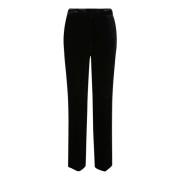 Fluwelen Zwarte Broek met Ritszakken P.a.r.o.s.h. , Black , Dames