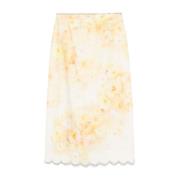 Bloemen Kristal Midi Rok Zimmermann , Yellow , Dames