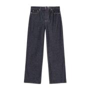 Blauwe Denim Wide Leg Jeans Ganni , Blue , Dames