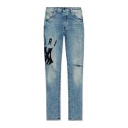 Jeans met logo Amiri , Blue , Heren