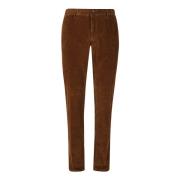 Slim Fit Ribfluwelen Broek Bruintje Incotex , Brown , Heren