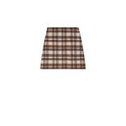 Geruite Flanellen Rok Max Mara Weekend , Brown , Dames