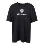 Cotton Jersey T-shirt met Logo Belstaff , Black , Heren