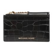 Portemonnee Krokodillenprint Zwart Michael Kors , Black , Dames