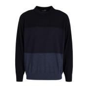 Stijlvolle Gebreide Pullover Sweater Emporio Armani , Blue , Heren