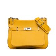 Pre-owned Leather crossbody-bags Hermès Vintage , Yellow , Dames