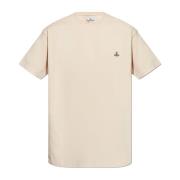 T-shirt met logo Vivienne Westwood , Beige , Heren