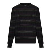 Trui met gestreept patroon PS By Paul Smith , Black , Heren