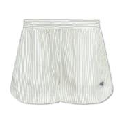 Gestreepte zijden shorts Stella McCartney , White , Dames