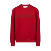 Sweatshirt met ronde hals en logo Iceberg , Red , Heren