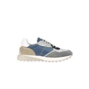 Leren en Suède Runner Schoen Ambitious , Blue , Heren