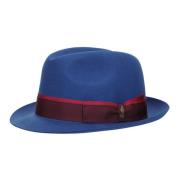 Wol Vilt Kleine Rand Hoed Borsalino , Blue , Heren