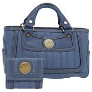 Pre-owned Leather handbags Celine Vintage , Blue , Dames