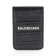 Pre-owned Leather wallets Balenciaga Vintage , Black , Dames