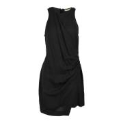 Elegante Jurk met Viscose en Linnen Vanessa Bruno , Black , Dames