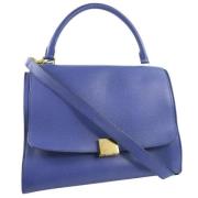 Pre-owned Leather celine-bags Celine Vintage , Blue , Dames