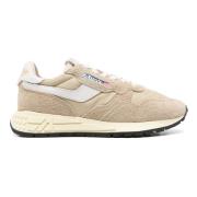 Beige Sneakers met leren voering Autry , Beige , Dames