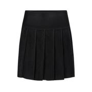 Geplooide rok van technische stof Iceberg , Black , Dames