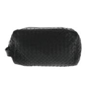 Pre-owned Leather clutches Bottega Veneta Vintage , Black , Dames