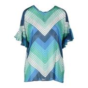 Viscose Blouse Twinset , Multicolor , Dames