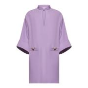 Elegante Rode Jurk Valentino , Purple , Dames