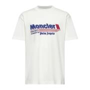 Witte T-shirts en Polos Moncler , White , Heren