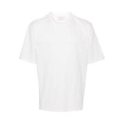 Witte Katoenen Crew Neck T-shirt Studio Nicholson , White , Heren