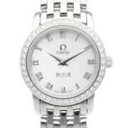 Pre-owned Stainless Steel watches Omega Vintage , White , Heren