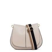 Gestructureerde leren tas met dubbele banden Gianni Chiarini , Beige ,...