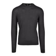 Merino Wol Trui Alpha Studio , Black , Heren