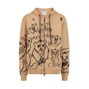 Hoodie met berenprint Iceberg , Brown , Heren