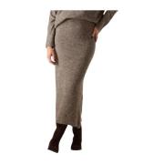 Gebreide Rok Lainey in Taupe Ydence , Beige , Dames