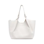 Stijlvolle Dua Tas met Leren Handvatten Gianni Chiarini , Beige , Dame...