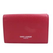 Pre-owned Leather wallets Yves Saint Laurent Vintage , Red , Dames