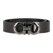 Omkeerbare Gancini Riem Salvatore Ferragamo , Brown , Heren