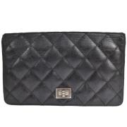 Pre-owned Leather wallets Chanel Vintage , Black , Dames