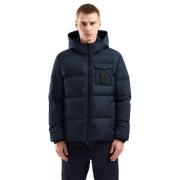 Blauwe Nylon Winterjas met Horizontaal Quilten RefrigiWear , Blue , He...