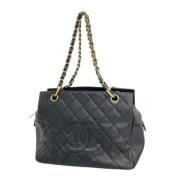 Pre-owned Leather chanel-bags Chanel Vintage , Black , Dames