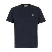 Casual katoenen T-shirt Stone Island , Blue , Heren