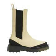 Chelsea Boot Spons-effect Crème Militair Off White , Beige , Dames