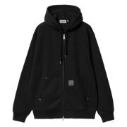 Hooded Sweat Jacket met Front Logo Carhartt Wip , Black , Heren