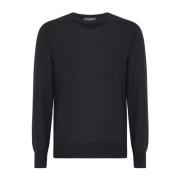 Lichte Crewneck Grijze Trui Dolce & Gabbana , Gray , Heren