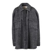 Wollen en Mohair Overshirt Jas Jucca , Gray , Dames