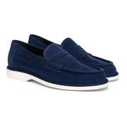 Suède loafer voor dames Santoni , Blue , Dames