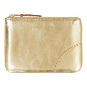 Metallic Leren Plat Tasje Comme des Garçons , Yellow , Dames