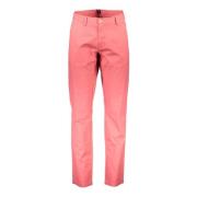 Rode Katoenen Jeans Broek, 4 Zakken, Knop en Rits, Logo Gant , Red , H...